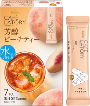 AGF Blendy Cafe Ratory Stick, Mellow Peach Tea Flavor [Japan]