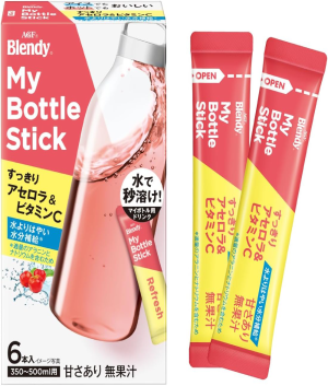 AGF Blendy "My Bottle Stick", Refreshing Acerola (Barbados Cherry) (w/ Vitamin C) Flavor [Japan]