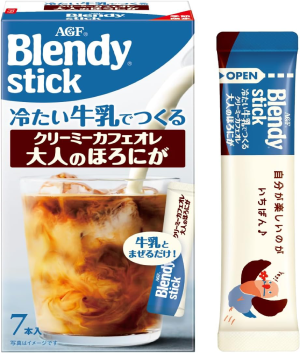 AGF Blendy Stick, Creamy Cafe au Lait Made with Cold Milk [Japan]