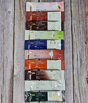 AGF Cafe Latory Stick, Rich Series, 10 Type Bundle [Japan]