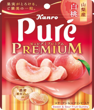 Kanro Pure Gumi Premium White Peaches from Yamanashi [Japan]
