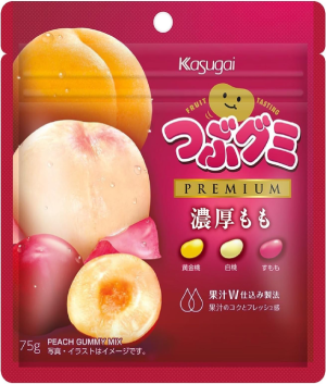 Kasugai Seika Tsuzu Gummy Premium Thick Peach [Japan]