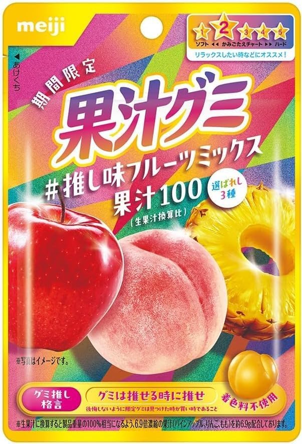 Meiji Gummy Juice Flavored Fruit Mix Flavor [Japan]