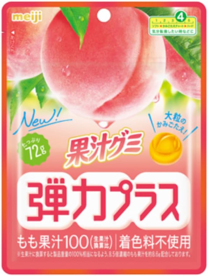 Meiji Gummy Juice Plus Peach Gummies [Japan]