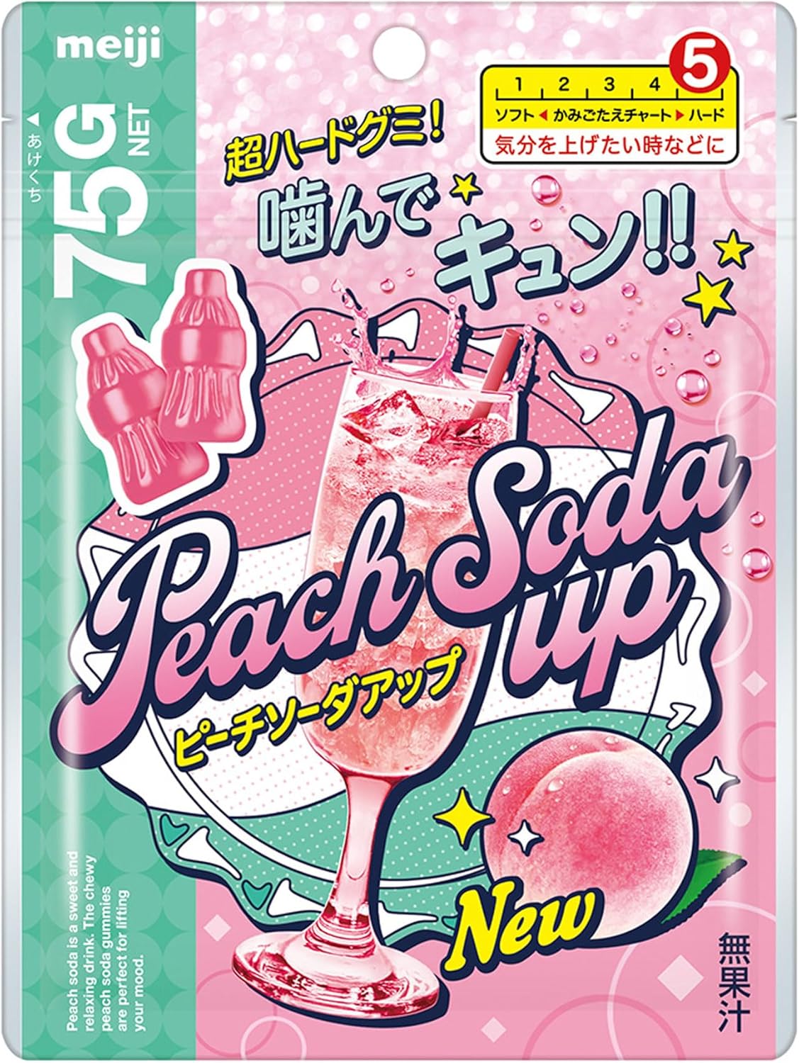 Meiji Peach Soda Flavored Up Protein & Collagen Gummy [Japan] (Copy)
