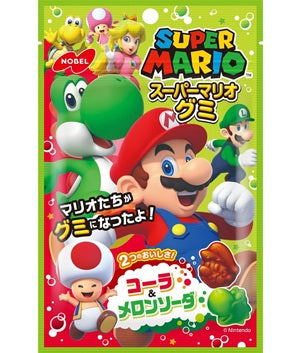 Nobel Confectionery Super Mario Gummy Coke & Melon Soda [Japan]