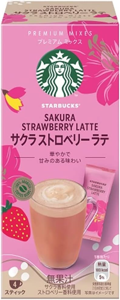 Starbucks Premium Mix Sakura Strawberry Latte (4 pieces) [Japan]
