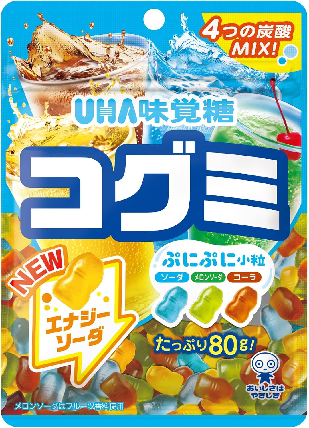 UHA Flavored Sugar Gummy, Assorted Soda Flavors [Japan]