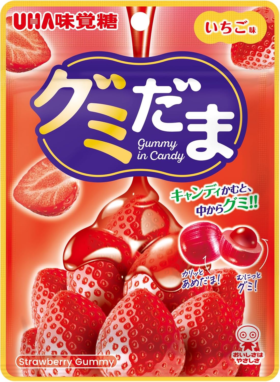 UHA Gummy Dama, Strawberry Gummy Candy [Japan]
