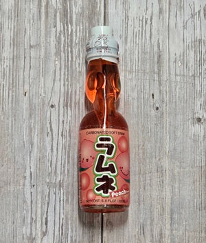 Ramune Soda Japanese Drink - Sweet Peach Flavor [Japan]